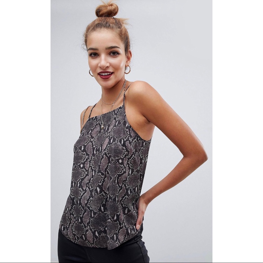 ASOS Snake Print Tank with Square Neck